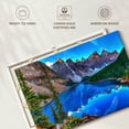 thumbnail image 6 of Elephant Stock Moraine Lake At Daybreak Photography Wall Art - Horizontal Canvas Wall Art - Living Room Wall Decor - Nature Canvas - Blue And Gray Decor - 36" x 24", 6 of 8
