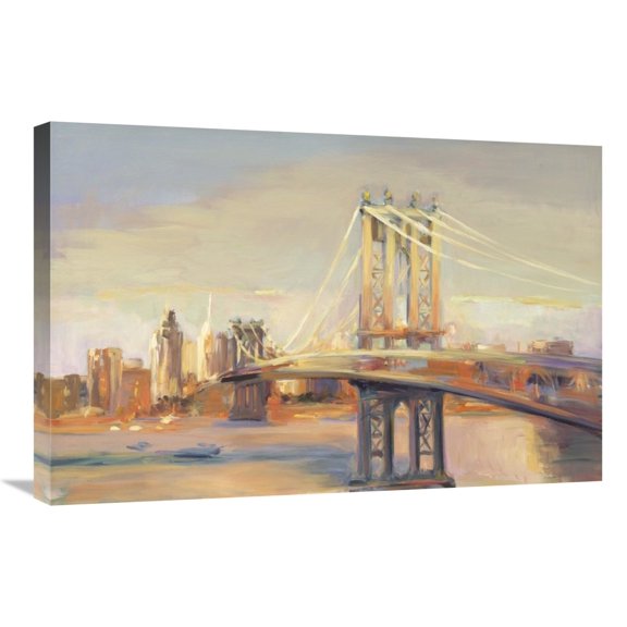 Global Gallery's 'Manhattan Reflection' By Marilyn Hageman Stretched Canvas Wall Art