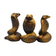 thumbnail image 5 of GKNET Natural Tiger's Eye Quartz Crystal Skull Carved Snake Healing Serpent Ornament, 5 of 6