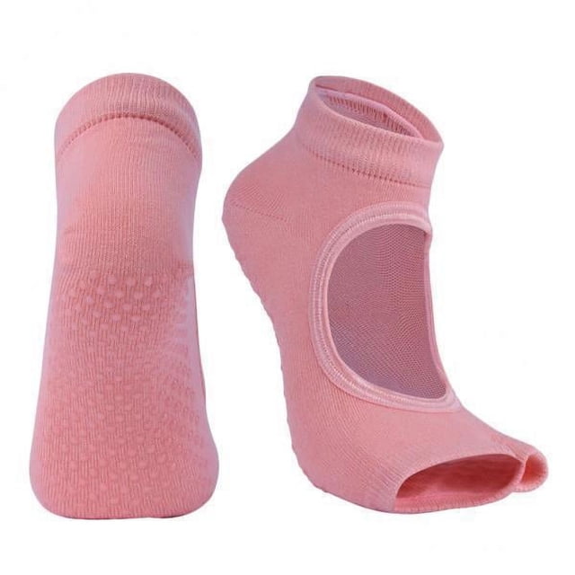 Paquete de 2 calcetines deportivos Yuyangstore para mujer gimnasio yoga antideslizantes color naranja