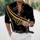 thumbnail image 1 of Camisa con estampado creativo para hombre, tops casuales para exteriores, fiestas, primavera y verano, camisa de manga larga con solapa popular de lujo, talla grande 2024, 1 of 6