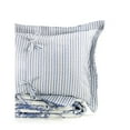 thumbnail image 2 of Melange Home Toile and Bamboo Stripes Reversible Cotton Quilt Set Navy Full - Queen 3 Piece, 2 of 5