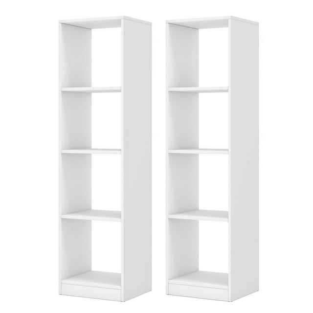 Costway 2 Pcs Bibliothèque de 56 Pouces, Étagère Autoportante avec 4 Cubes Ouverts