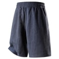 thumbnail image 5 of Hurxie Men's Casual Shorts 7 Inch Elastic Waist Drawstring Lightweight Summer Beach Shorts with Pockets Navy,2XL, 5 of 5