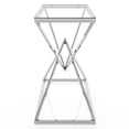 thumbnail image 3 of Stola Glass Top Sofa Table, Chrome, 3 of 6