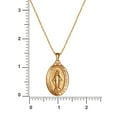thumbnail image 4 of Brilliance Fine- Women's Sterling Silver 14KT Gold Plated Virgin Mary Medallion Pendant, 18" Chain, 4 of 4