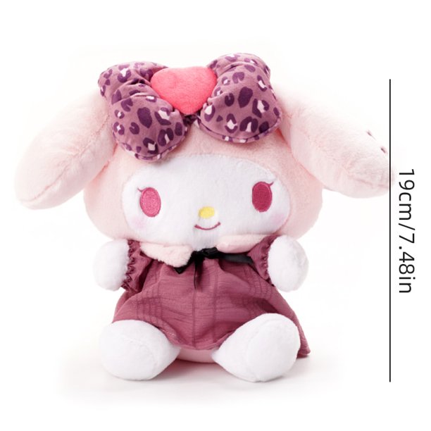 Sanrio Kawaii Pink Hello Kitty Kuromi Melody Cinnamoroll Peach Blossom Series Stuffed Toy Christmas Halloween Day Gift