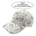 thumbnail image 3 of Hsqqdc Lace Rhinestone Baseball Cap, Bow-knot Butterfly Adjustable Sun Protection Hat, 3 of 7