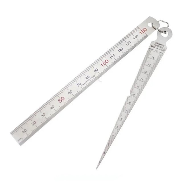 1-15mm Set Wedge Feeler Gauge Clearance Ruler Probe Taper Gauge Gap Measurement Tools Steel Ruler Wedge Valve Thickness Gauge ,Easy to Use