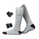 thumbnail image 5 of Calcetines calefactables unisex para adultos, largos, cálidos y cómodos para clima frío. Gris con negro, 5 of 8