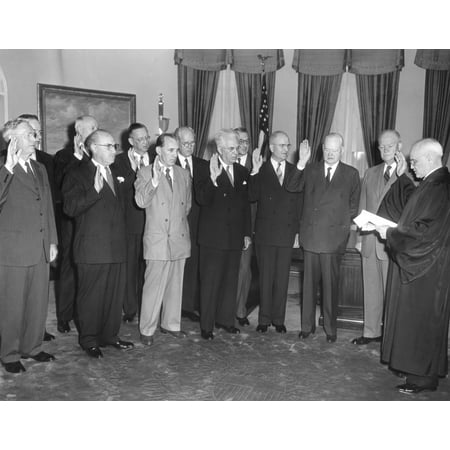 Swearing In Of The Second Hoover Commission By Justice Harold H