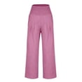 thumbnail image 3 of Summer Savings Clearance 2024! Mgmyaa Straight Leg Pant Women, Plus Size Womens Slacks, Loose Wide Leg Pants, High Waist Straight Pants, Palazzo Pants Casual Lounge Pant Trousers, 3 of 6