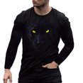 thumbnail image 1 of Chandail à Manches Longues pour Hommes Mode Décontractée Col Rond Chandail à Enfiler Imprimé T-Shirt à Manches Longues Blouse, 1 of 9