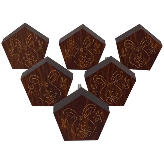 IBA Indianbeautifulart Brown Engraved Knobs Furniture Knobs Cabinet Drawer Pull Pack 10