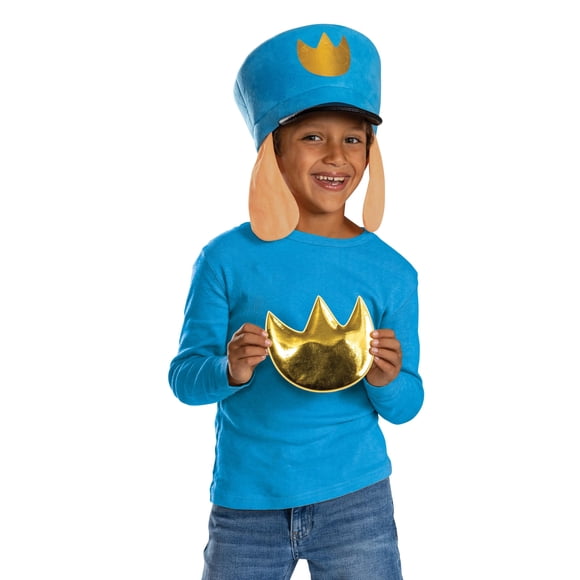Kit de disfraz oficial de perro y hombre para niños con sombrero e insignia