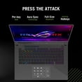 thumbnail image 4 of ASUS ROG Strix G16 (2025) RTX 5070 Ti Gaming Laptop, 16” ROG Nebula 2.5K 240Hz/3ms, AMD Ryzen 9 9955HX, NVIDIA GeForce RTX 5070 Ti, 32GB DDR5, 1TB SSD, Eclipse Gray, 4 of 12
