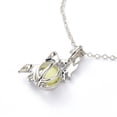 thumbnail image 4 of Luminous Alloy Locket Pendant Necklaces Glow in the Dark Deep Sky Blue 18.42 inch(46.8cm), 4 of 5