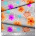 thumbnail image 3 of Soimoi Tissu en Coton Imprimé Floral Artistique au Mètre 42 Pouces de Large, 3 of 3