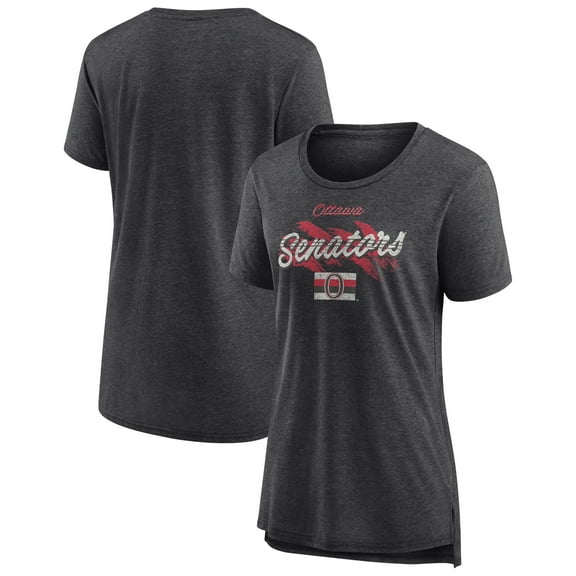 Women's Gray Ottawa Senators Hit the Ice Tri-Blend T-Shirt