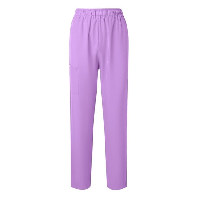Pantalon de Travail Droit Extensible Uni pour Femmes avec Ceinture de Soins