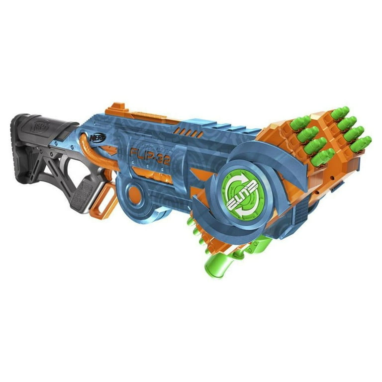 Nerf Elite 2.0 Flipshots Flip-32 Blaster, 32 Dart Barrels Flip to Double  Your Firepower, 32-Dart Capacity, 32 Nerf Darts 