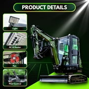 TYPHON TERROR XXV 2.7 Ton Mini Excavator with AC/Heater Cabin | 25.1 HP Kubota D1105 | Retractable Tracks