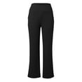 thumbnail image 7 of HXWCHs Women's Flared Yoga Pants Wide Straight Leg Sports Trousers with Pockets Black M, 7 of 7