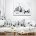 thumbnail image 4 of Designart Seattle Black Silhouette - Cityscape Painting Throw Pillow - 12x20, 4 of 5