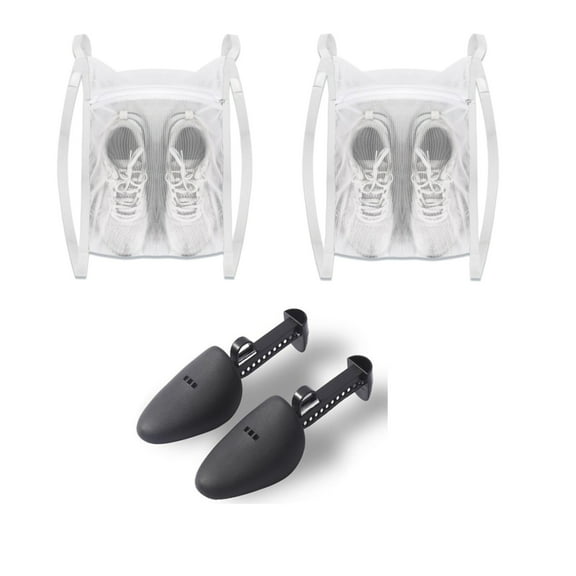 3 Piece Laundry and Shoe Washing Bag Set with Zipper and Strap for Drying