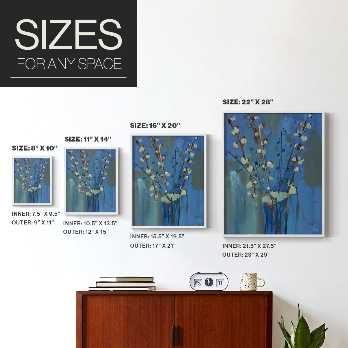 Winter Willow II Framed Print - Solid Wood in Single Picture Frame Solid Wood 2 Framed Print