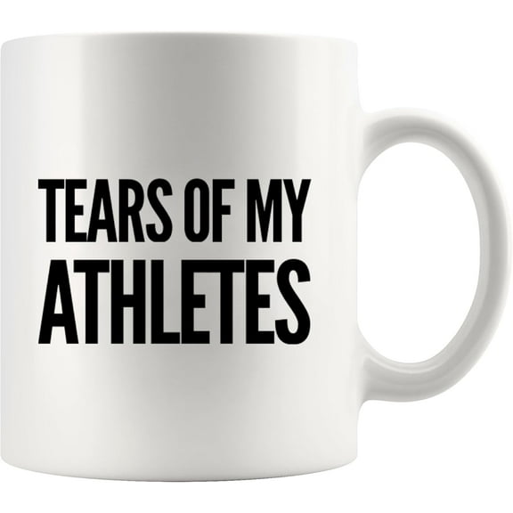 Tears of My Athletes Coach Gifts for Men Women Athletic Trainer Gifts Sports Team Manager Coffee Ceramic Mug (White, 11 oz)