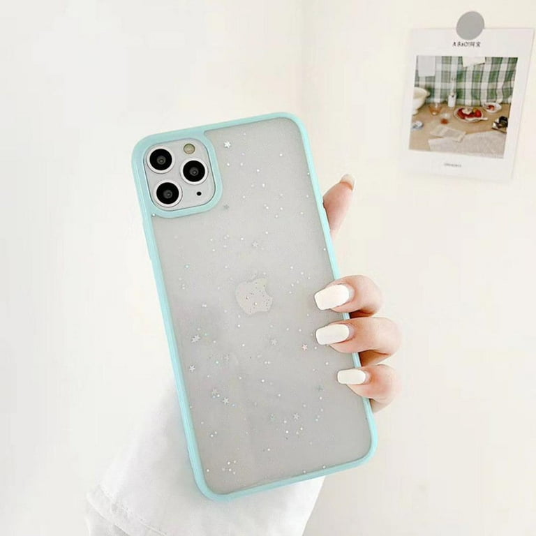 Frame Mint Green Transparent Cute Phone Cases For iPhone 13 11 12 Pro Max  Xs Max XR X