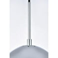 thumbnail image 6 of Living District Eclipse 1-Light Metal & Glass Pendant in Chrome/Frosted White, 6 of 7