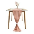 thumbnail image 1 of CNKOO Banquet Decoration Tables Runner Chiffon Tablecloth Rose Gold Simple Holiday Party Supplies Solid Color Polyester Fabric, 1 of 15