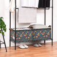 thumbnail image 3 of Yayeee Foldable Storage Basket for Shelves Waterproof Cloth Bins with Handles, Whimsical Foxes Pattern, 3 of 7