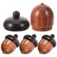 thumbnail image 5 of Acorn Pendant Charm for DIY Craft Made of Wood 4Pcs Brown Color, 5 of 5