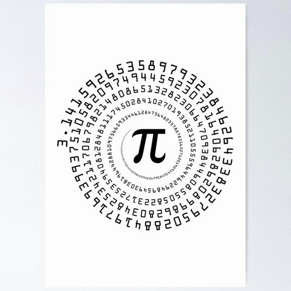 Pi Day 2023 Celebration Spiral Pi Symbol 3.14 Poster- Unframed Poster | Wall Art | Perfect For Home Decor & Gifts, 8x12