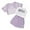 Purple, variant on Utlike 3 Pack School Outfits For Girls Casual Loose Sleeveless Top Shorts Summer Clothing Set First Day Of School Outfits For Girl Size 5 Years-6 Years Green