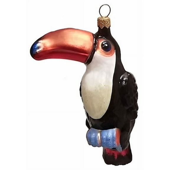 Toucan Bird Polish Mouth Blown Glass Christmas Ornament Holiday Decorations
