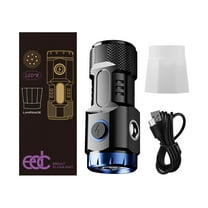 Rechargeable LED Flashlight | High Lumen Multi-Core Torch | Outdoor Long-Range Portable Light | USB Charging | Camping Emergency Search | Includes Diffuser & Cable