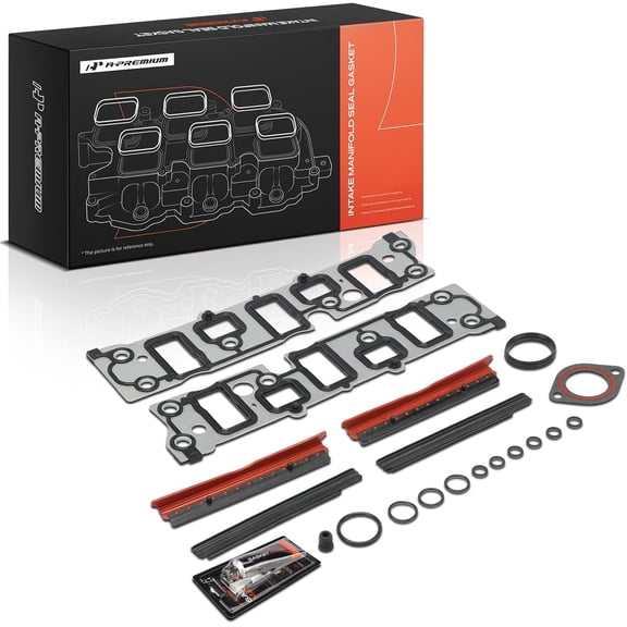 A-Premium Lower Engine Intake Manifold Gasket Set Compatible with Chevy,Olds, Pontiac, Buick - 95-09 - LaCrosse, Camaro, Firebird, Riviera, Regal, Allure, 88, 98, LSS, Bonneville, Grand Prix, V6 3.8L