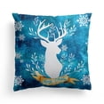 thumbnail image 2 of Watercolor Christmas Throw Pillow Cover Cushion Case for Sofa Couch 18" x 18" Inch ，4PCS,Pattern 8, 2 of 4