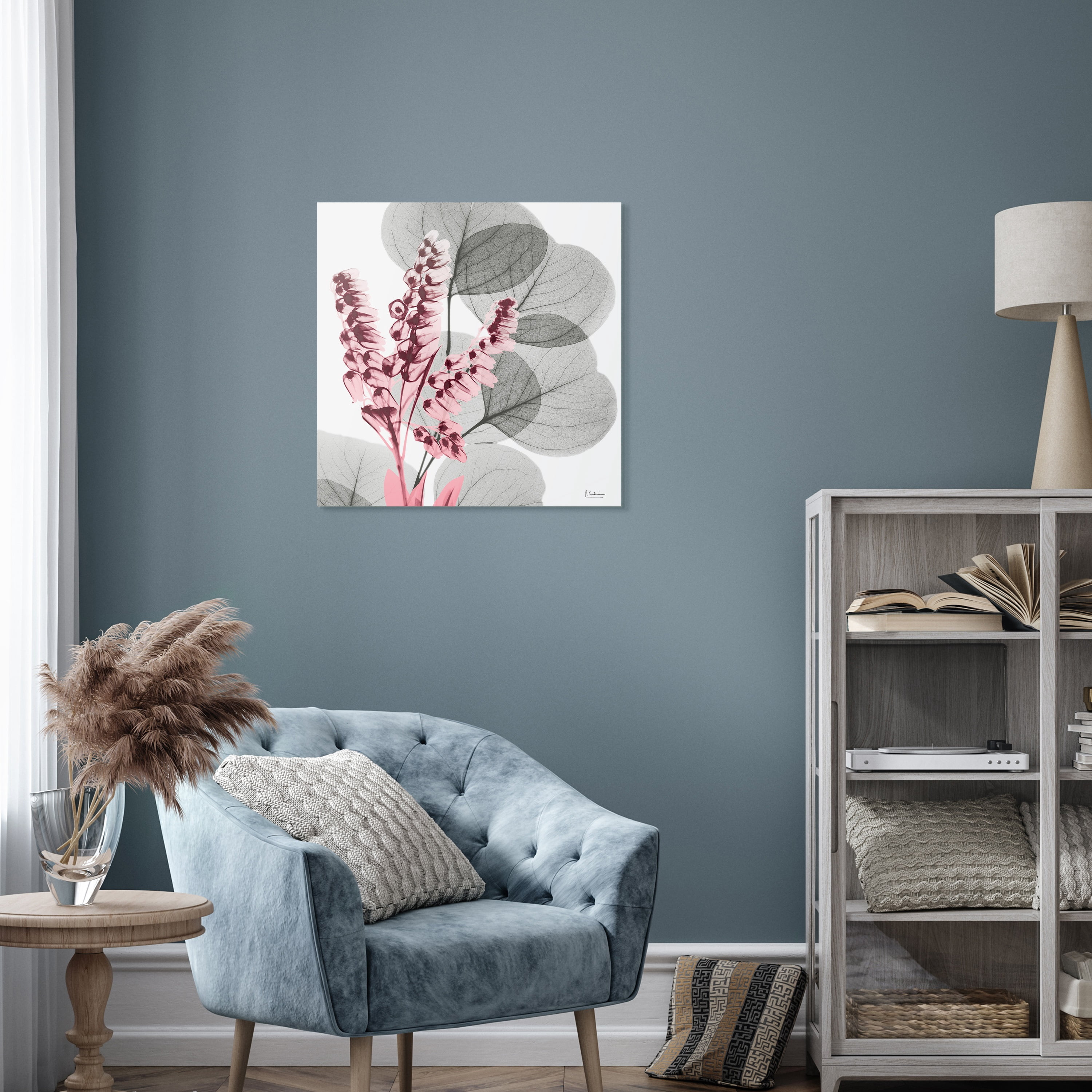 Empire Art Direct Eucalyptus Bush 2 Frameless Free Floating Tempered Glass Panel Graphic Flower Wall Art, 24" x 24" x 0.2", Ready to Hang