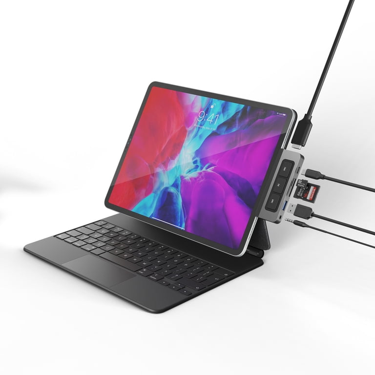 HyperDrive iPad Pro usb-c 6-in-1 Mediaハブ Hyperdrive, HyperDrive 6-in-1 USB-C Media Hub, Blue - Walmart.com
