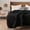 Black, variant on Chunky Knit Blanket Throw Knitted Throw Blankets for Couch Bed Fluffy Soft Blanket with Jumbo Chenille Yarn Thick 100% Handmade (Purple, 51"×63")