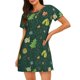thumbnail image 1 of Balery Camp In The Forest Camisón de manga corta con cuello redondo para mujer, cómodo y elegante., 1 of 6