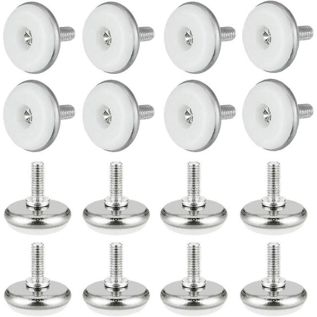 30 piezas Pie de gato ajustable blanco Pie nivelador de plástico y metal con tuerca Pies ajustables M6 * 15 * 30 mm Tornillos de ajuste de muebles para mesa de muebles Rojo Verde Cocina, Decoración y Otros