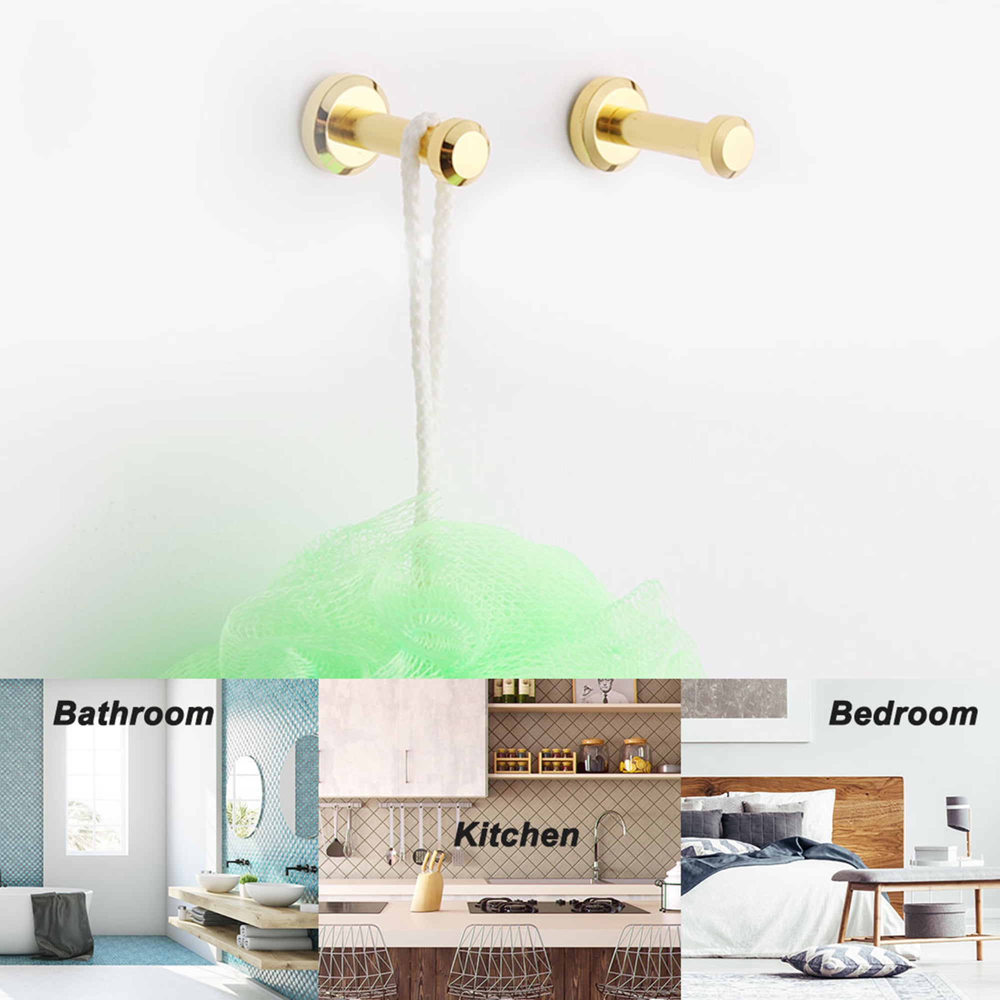 Copper Wall Hooks 46mm Robe Hooks DIY Scarf Bags Hangers Home Storage