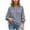 Navy, variant on Womens Striped Blouses Summer V Neck 3/4 Tie Sleeve Ruffle Tops Split Back Hem Shirts Collared Vacation Travel Clothes