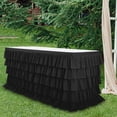 thumbnail image 3 of HHBEAUTY Tablecloths for Rectangle Tables 9ft, Wrinkle Resistant White Table Cover Fitted Stretch Table Cloth with Pleated Ruffle Skirts for Party Banquet Dining Birthday Wedding, 3 of 9